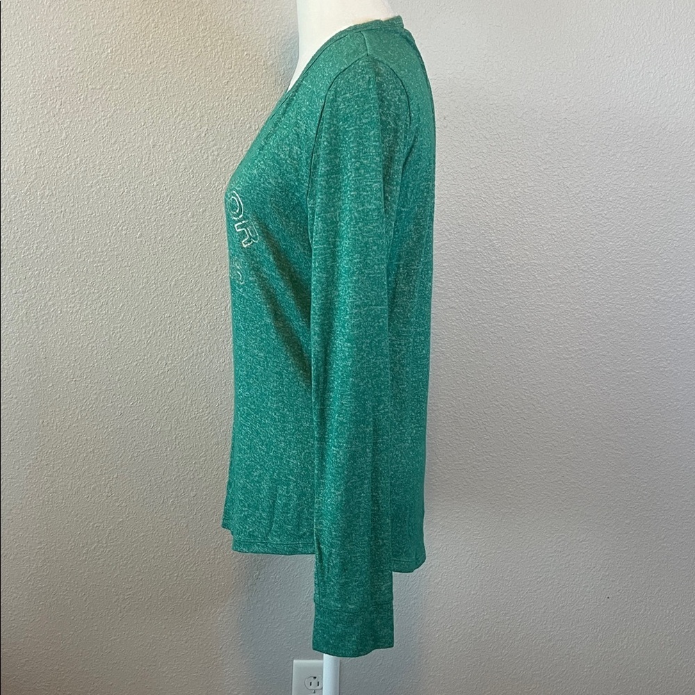 VS Pink Scoopneck Christmas Pajama Shirt Green Size Large - Picture 4 of 9